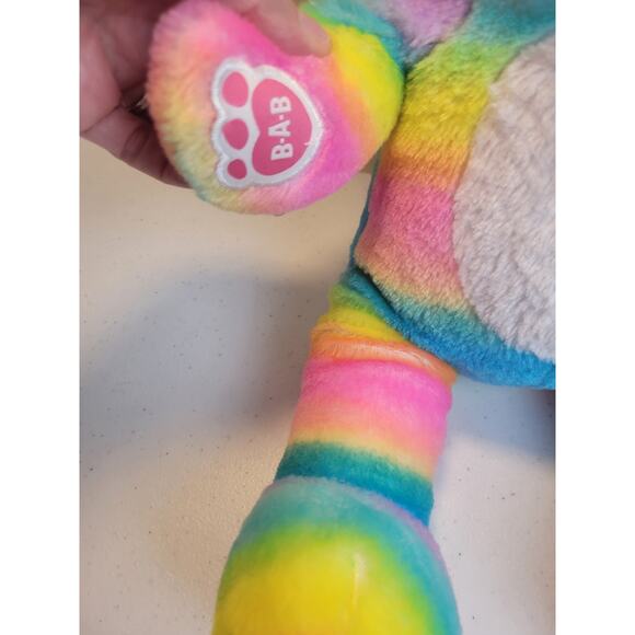 Build A Bear BAB 2020 Rainbow Striped Panda Plush Stuffed Animal Toy 16" - Picture 2 of 7